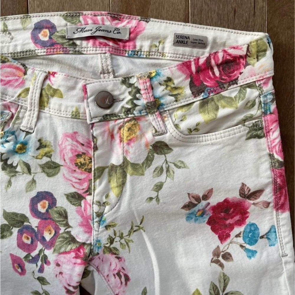 MAVI skinny low-rise floral jeans